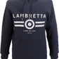Lambretta Mens Navy Target Logo Hooded Top