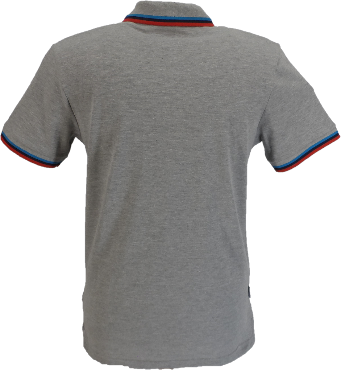 Lambretta Men`s Grey/Blue/Navy/Red Tipped Tipped 100% Cotton Polo Shirts
