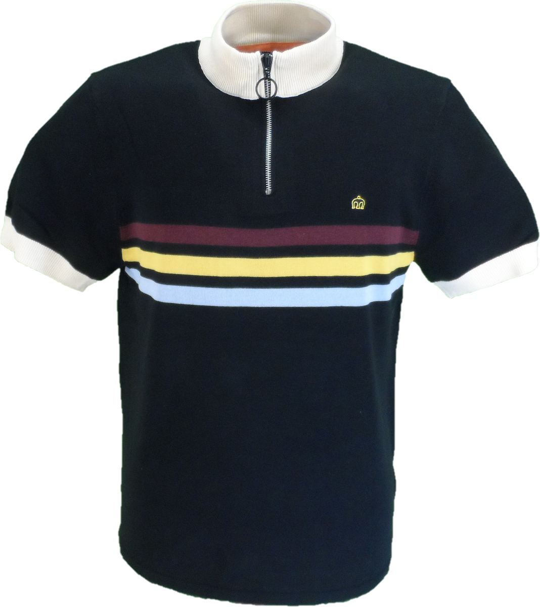 Merc Mens Brooke Black Vintage Knitted Cycling Top