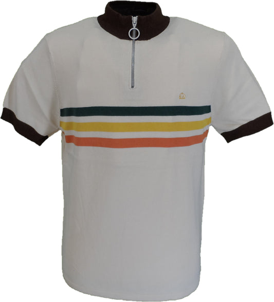 Haut de cyclisme vintage tricoté Merc Brooke Vanille pour homme