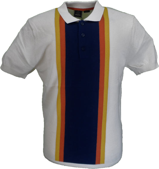 Mod Polo Shirts Merc da uomo Derrick Vaniglia lavorate a maglia vintage