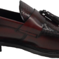 Ikon Original Oxblood Quad Punch Retro,Ska,Northern Soul Tassel Loafers