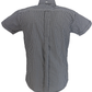 Relco Short Sleeved Black Gingham Check Button Down Shirts