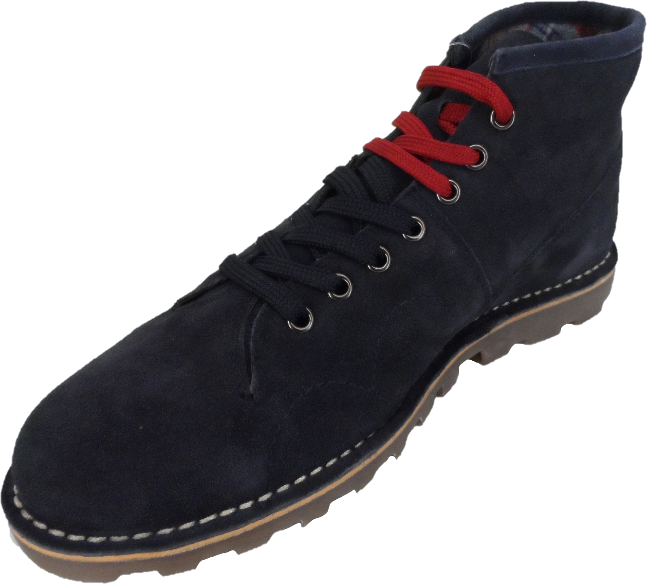 Mens Classic Retro Real Suede Navy Leather Monkey Boots …
