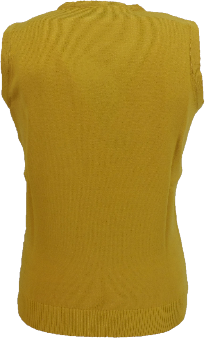 Camisetas Sin Mangas Retro Clásicas Amarillo Mostaza Relco