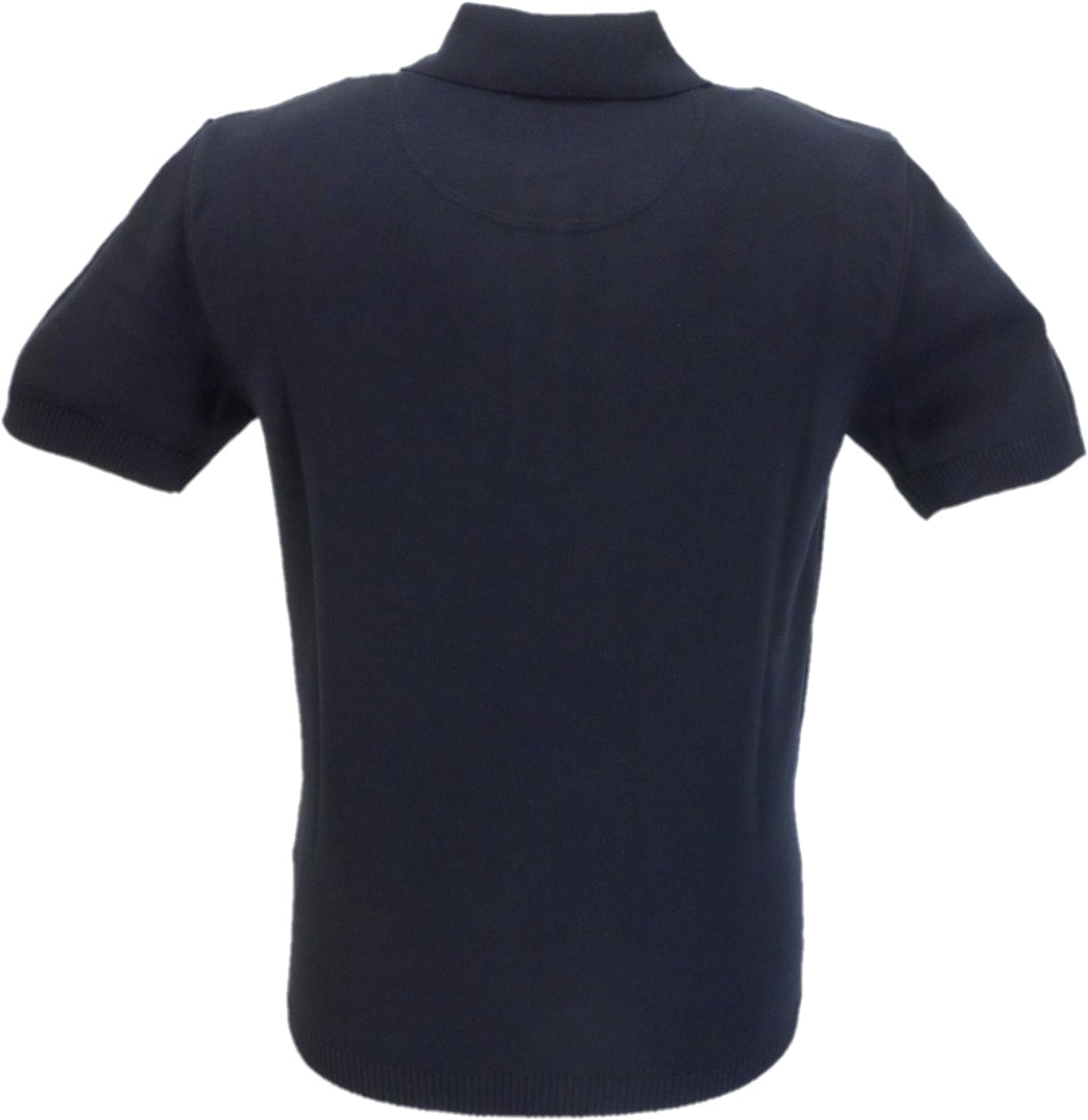 Trojan يسجل قميص بولو منسوج من نسيج Argyle باللون الأزرق الداكن