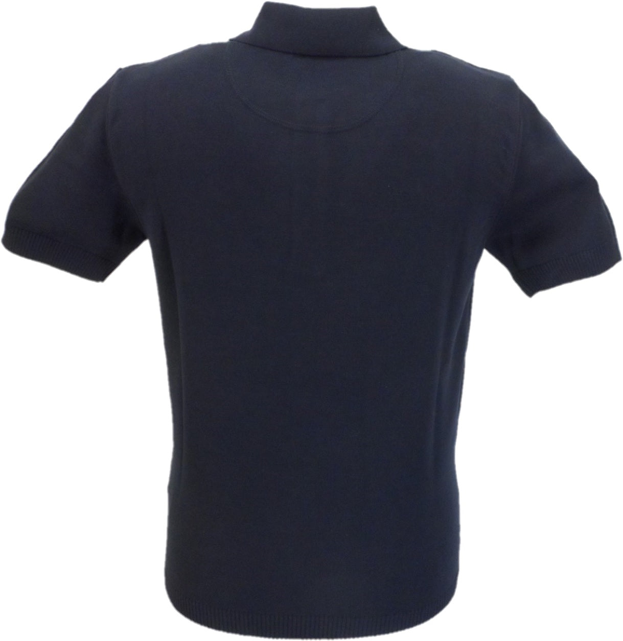 Polo Trojan Records in maglia fine a rombi blu navy