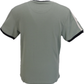 Trojan Mens Sage Green Striped 100% Cotton Peach T-Shirt
