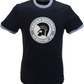 Trojan Records Herren-T-Shirt „Spirit of 69“, Marineblau, 100 % Baumwolle, Pfirsichfarben
