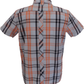 Trojan Mens Sky Check 100% Cotton Short Sleeved Shirts and Pocket Square