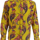 Mens 70s Yellow Psychedelic Paisley Shirt