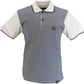 Trojan Records Mens Ecru Dogtooth Front Polo Shirt