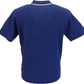 Gabicci Vintage Mens Pinori Insignia Blue Knitted Polo Shirt