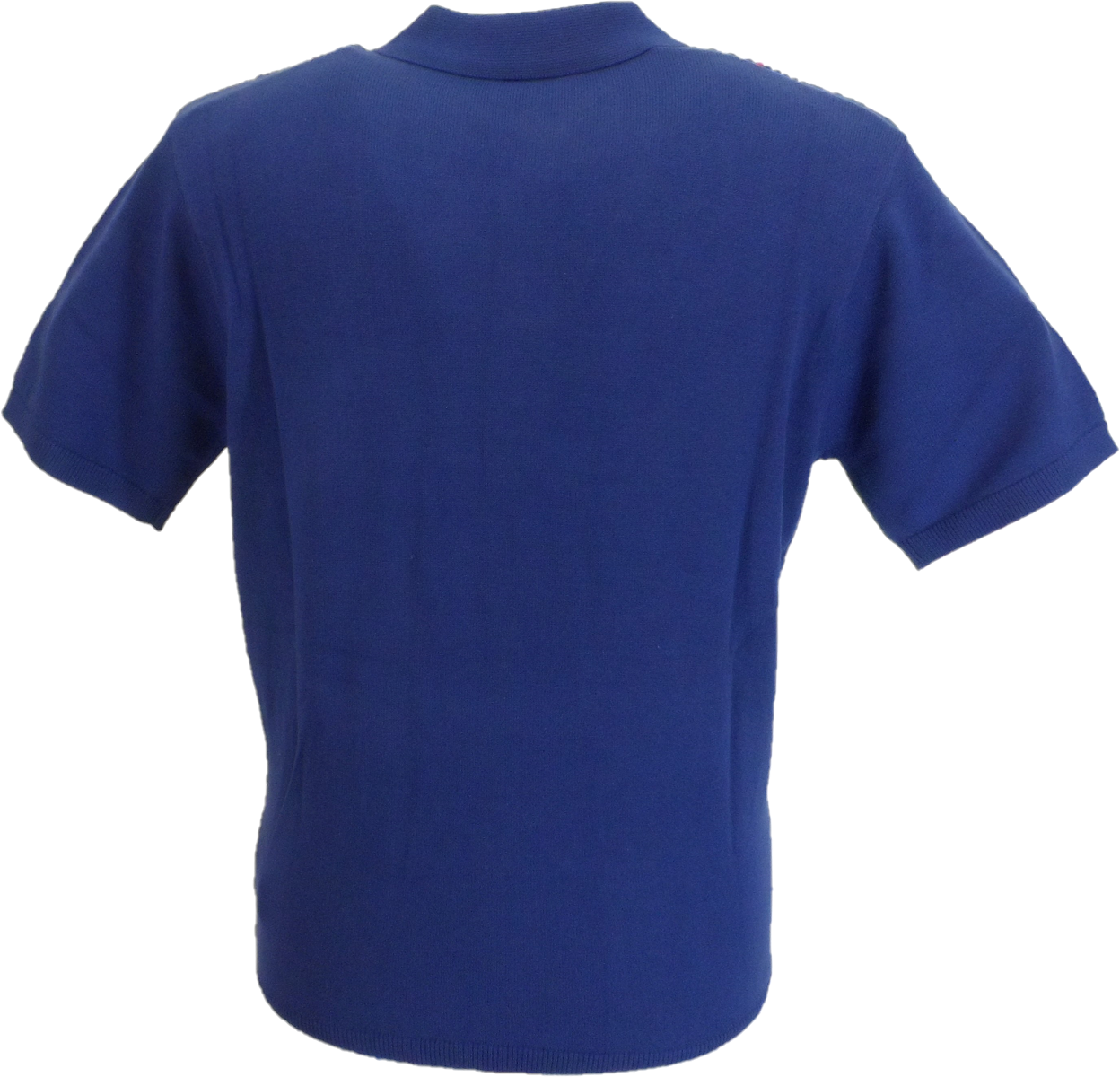 Gabicci Vintage Mens Insignia Blue Textured Knitted Polo Shirt