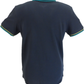 Lambretta Navy Blue/Fern/Deep Lake Retro Target Logo 100% Cotton Polo Shirts