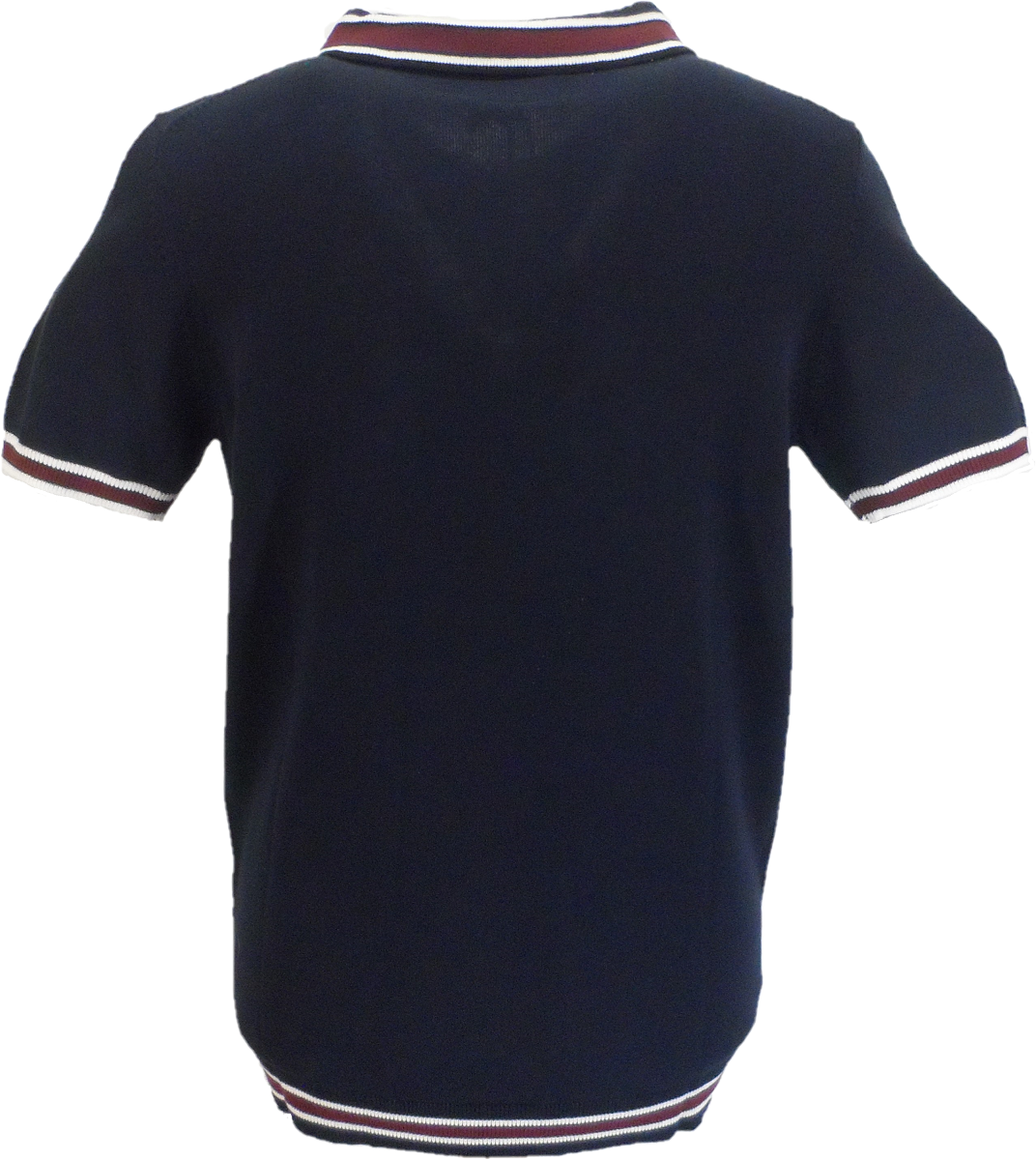 Marineblaues Valero-Strick-Poloshirt für Herren Lambretta