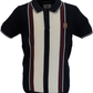 Marineblaues Herren-Poloshirt aus Greco-Strick Lambretta