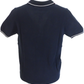 Marineblaues Herren-Poloshirt aus Greco-Strick Lambretta