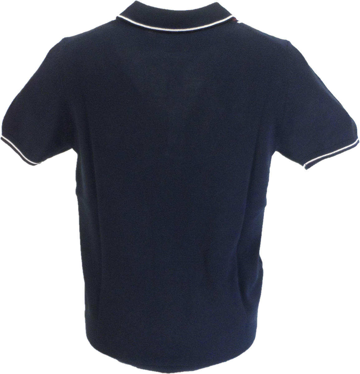 Polo da uomo in maglia greca blu navy Lambretta