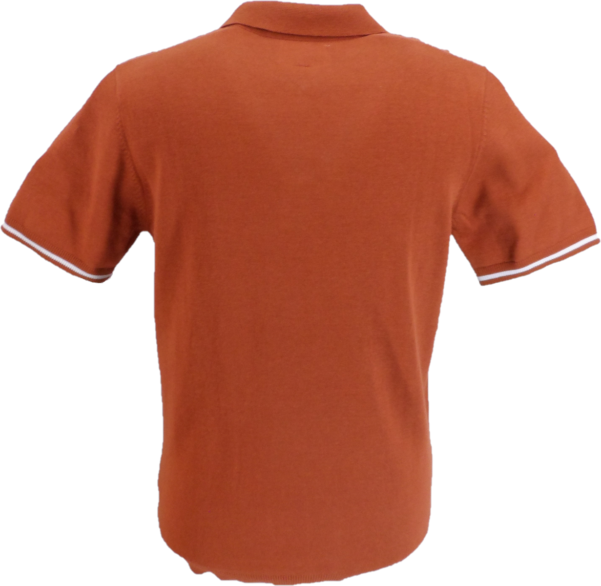 Polo tricoté côtelé marron argile pour homme Lambretta