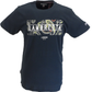 Lambretta Mens Navy Blue Paisley Panel T-Shirt