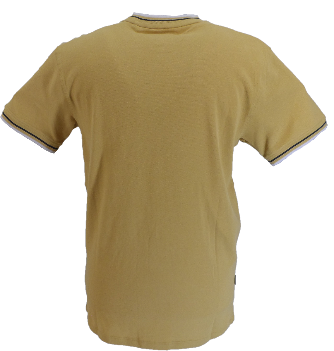 Lambretta Sand 100% Cotton Tipped Pique Retro T Shirt