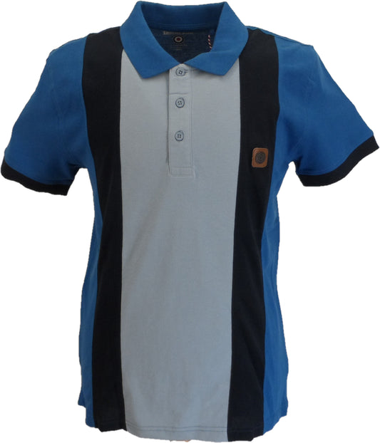 Lambretta Dark Blue Vintage Panel Polo Shirts