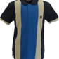 Lambretta Navy Vintage Panel Polo Shirts