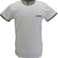 Lambretta White 100% Cotton Tipped Pique Retro T Shirt