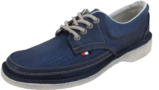 Zapatos retro de cuero gallagher azul marino Pod Original