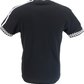 Trojan Mens Chequerboard Twin Stripe Ringer Pique Cotton T-Shirt
