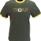 Trojan Records T-Shirt mit klassischem Helm-Umriss-Logo in Armeegrün