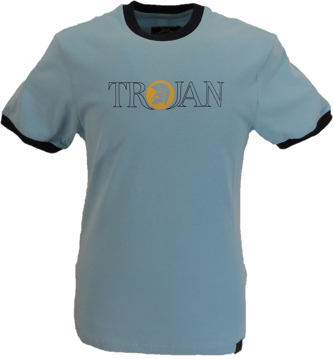 Trojan Records Mint Blue Classic Helmet  Outline Logo T-Shirt