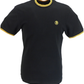 Trojan Mens Black/Gold Twin Tipped Pique T Shirt