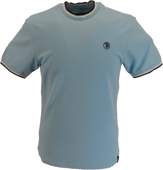 Trojan Herren-T-Shirt aus Piqué in Mintblau mit zwei Spitzen