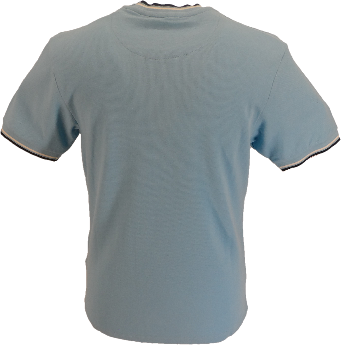 Trojan Mens Mint Blue Twin Tipped Pique T Shirt