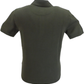 Trojan Records Army Green Argyle Fine Gauge Knitted Polo Shirt