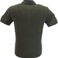 Polo Trojan Records in maglia fine a rombi verde militare