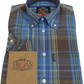 Trojan Mens Chocolate Brown Short Sleeved Shirts and Pocket Square