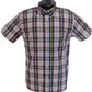 Trojan Mens Multi Check Button-down Short Sleeved Shirts and Pocket Square