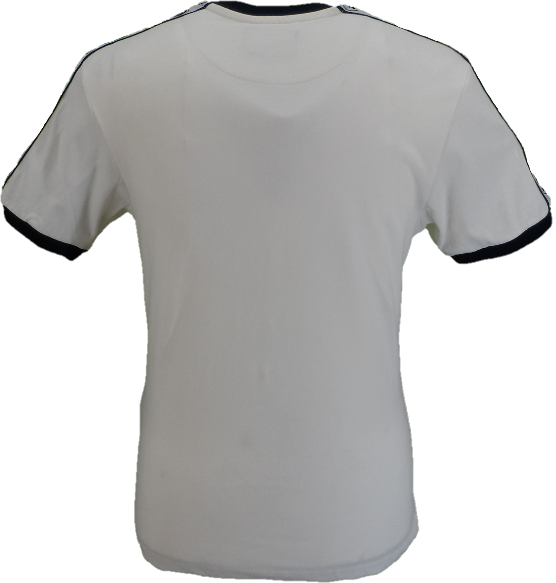 Trojan Records Mens Ecru Taped Sleeve Cotton Ringer T-Shirt