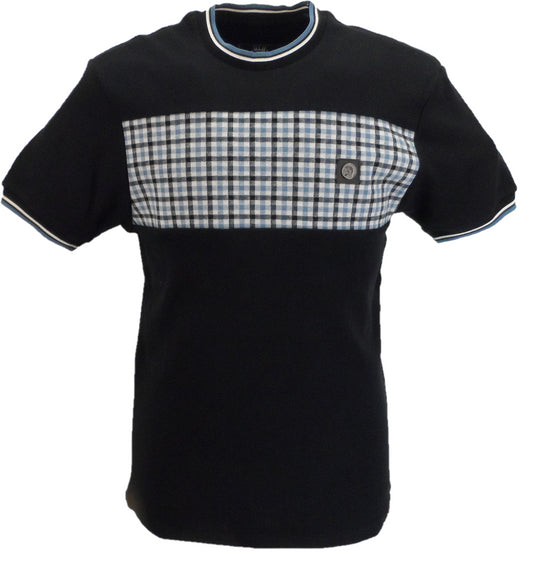 Trojan Herren-T-Shirt mit schwarzem Gingham-Panel
