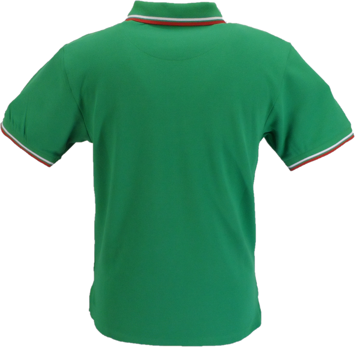 Trojan Records Mens Emerald Green Twin Tipped Polo Shirt