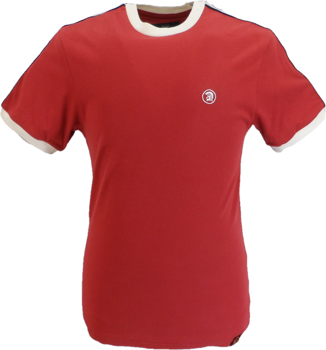 Trojan Records Mens Red Taped Sleeve Cotton Ringer T-Shirt
