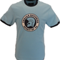 Trojan Records Mens Mint Blue Spirit of 69 100% Cotton Peach T-Shirt