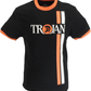 Trojan Records Black Classic Twin Stripe 100% Cotton T-Shirt