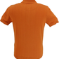 Orangefarbenes, fein gestricktes Poloshirt Trojan Records