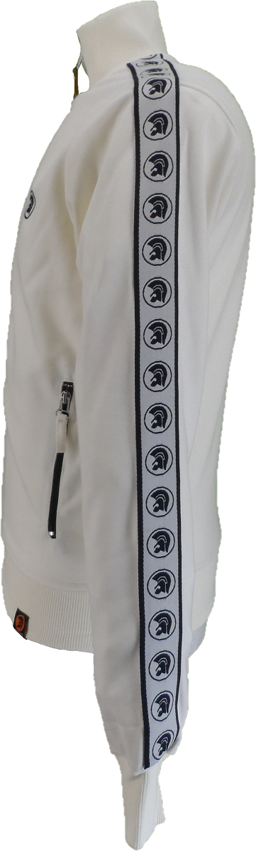قمصان Trojan ريكوردز للرجال ذات أكمام مسجلة باللون البني الفاتح