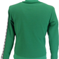 Trojan Records camisetas de chándal retro verdes con mangas grabadas para hombre