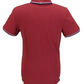 قميص بولو رجالي من ben sherman مصنوع من القطن بنسبة 100% باللون الأحمر